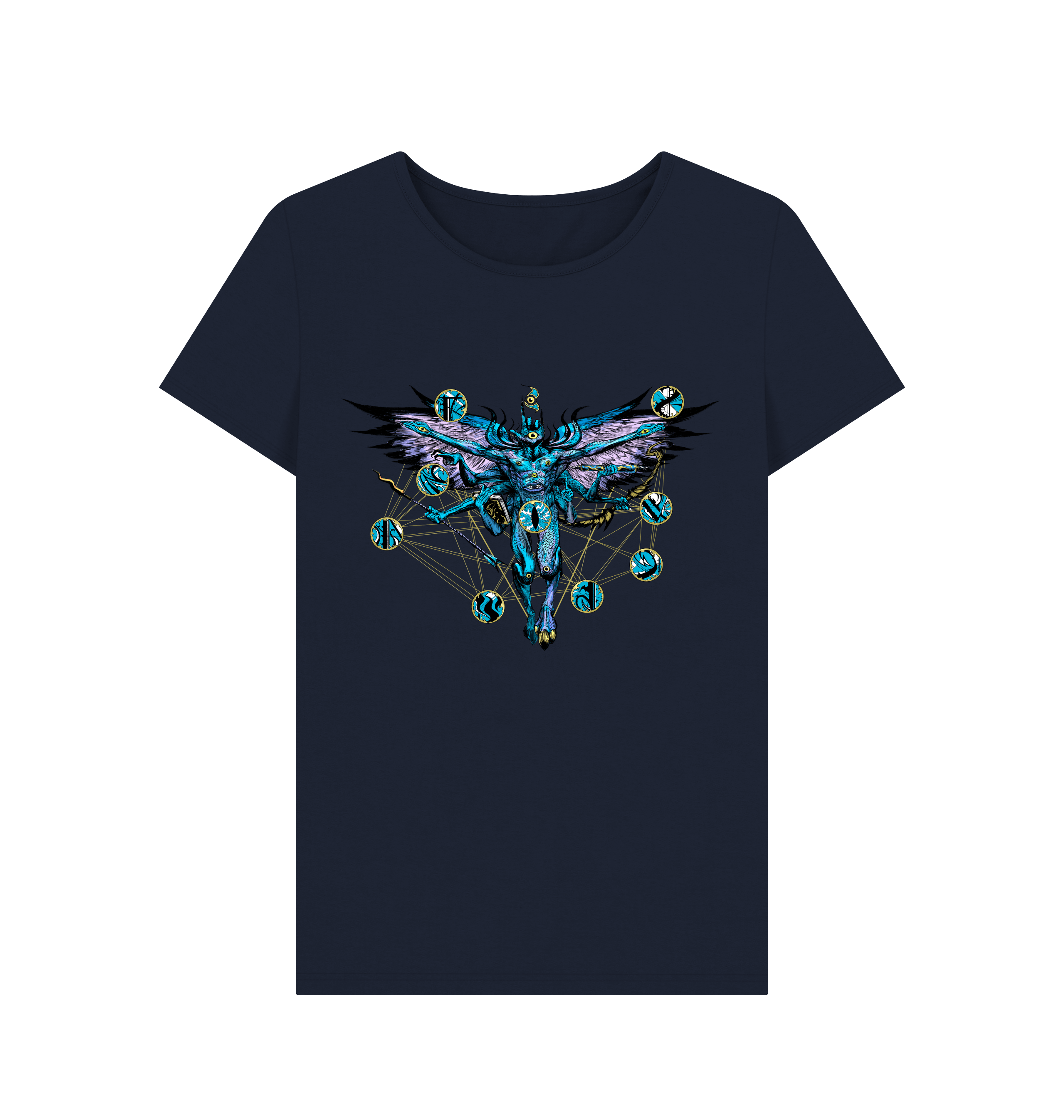 Navy Blue Disciples of Tzeentch Fitted T Shirt